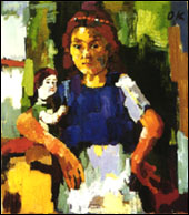 Girl with Doll, 'Artist'